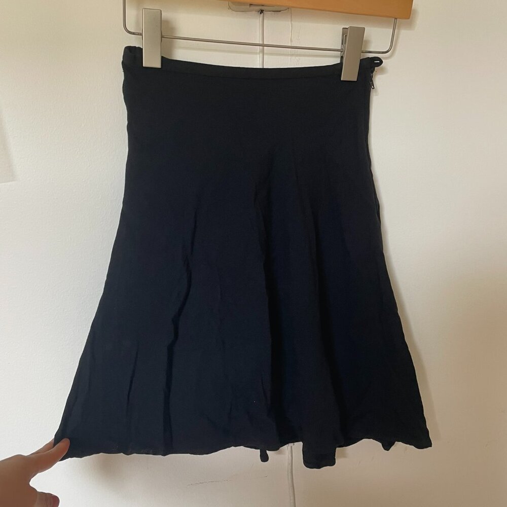Campagnie Internationale Express black A-line miniskirt, size petite